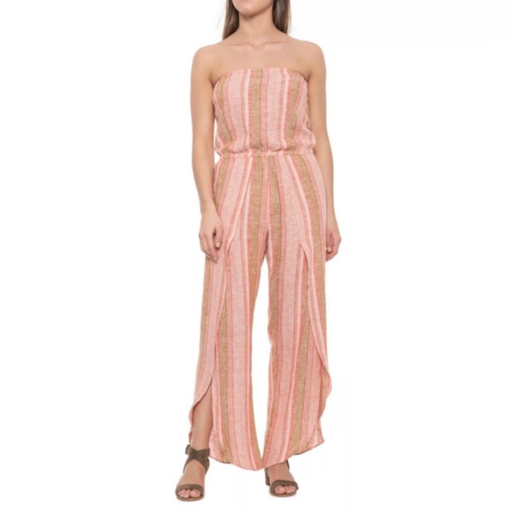 Drew Emerson Strapless Split Leg Jumpsuit / Med
